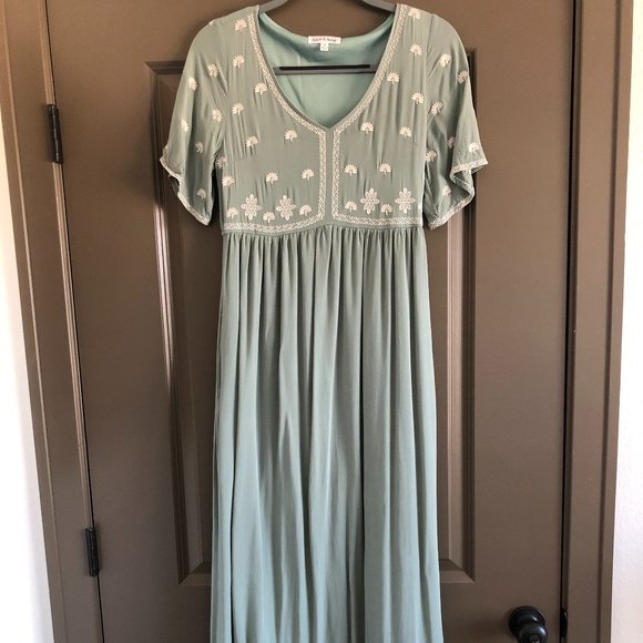 Wren and Ivory Tempest Dress in Sage - Picture 2 of 4